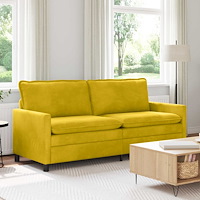 vidaXL Soffa Gul 196 x 81 x 87,5 cm Sammet