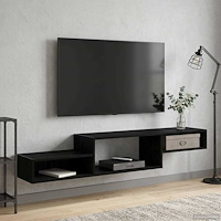 vidaXL Väggmonterad TV-skåp Väggmonterat Svart ek 150 x 28 x 26 cm