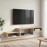 vidaXL Väggmonterad TV-skåp Väggmonterat Sonoma-ek 150 x 28 x 26 cm