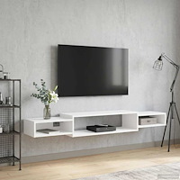 vidaXL Väggmonterad TV-skåp Väggmonterat Vit 180 x 28 x 21 cm