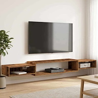 vidaXL Väggmonterad TV-skåp Väggmonterat Gammalt trä 180 x 28 x 21 cm