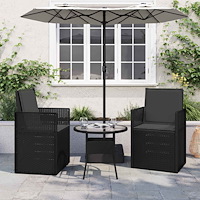 vidaXL Sitt- och Ryggkuddar 2 pcs Antracit 47 x 45 x 2 cm Polyester