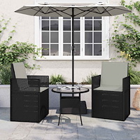 vidaXL Sitt- och Ryggkuddar 2 pcs Ljusgrå 47 x 45 x 2 cm Polyester