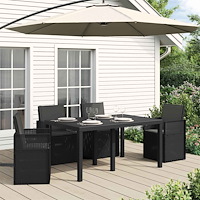 vidaXL Sitt- och Ryggkuddar 4 pcs Antracit 47 x 45 x 2 cm Polyester