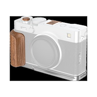 SMALLRIG SmallRig 5984 L-Shaped Mount Plate with Wooden Handle for FUJIFILM X-E5 (Rosewood, Silver)
