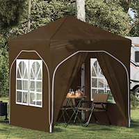 vidaXL Pop-up Partytält 192 x 192 x 245 cm Taupe