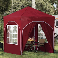 vidaXL Pop-up Partytält 192 x 192 x 245 cm Vinröd