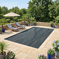 vidaXL Poolöverdrag Extra Tung Svart 400 x 200 cm PE
