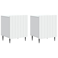 vidaXL Nattduksbord 2 pcs Vit 43 x 34,5 x 52 cm Konstruerat trä
