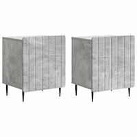 vidaXL Nattduksbord 2 pcs Betonggrå 43 x 34,5 x 52 cm Konstruerat trä
