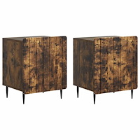 vidaXL Nattduksbord 2 pcs Rökt ek 43 x 34,5 x 52 cm Konstruerat trä