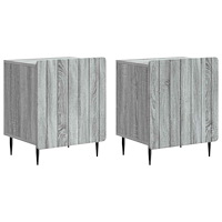 vidaXL Nattduksbord 2 pcs Grå sonoma-ek 43 x 34,5 x 52 cm