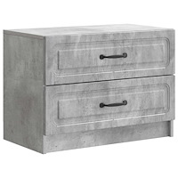 vidaXL Nattduksbord Betonggrå 62 x 34,5 x 44,5 cm Konstruerat trä