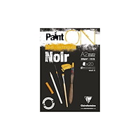 Clairefontaine Paint-On Block A2 250 gram 20 ark svart papper, multiteknik,...