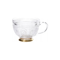 Homea Homla Glasskopp BARREL med mönster och gyllene botten, 360 m...