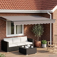 vidaXL Manuell utdragbar markis med LED-lampor 2,5 x 2 m