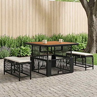 vidaXL Trädgårdsmöbelset 3 pcs Beige och gräddfärgad konstrotting