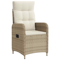 vidaXL Fällbar trädgårdstol Beige och krämvit 57 x 63 x 94 cm