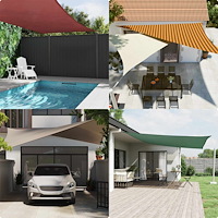 vidaXL Solskugge segel Orange och Brunt 7 x 6 m 100% polyester oxford