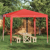 vidaXL Partytält 250 x 250 x 240 cm Röd PE och stål