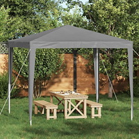 vidaXL Partytält 250 x 250 x 240 cm Ljusgrå PE och stål