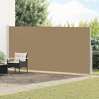 vidaXL Utfällbar sidomarkis Taupe 300 x 180 cm Polyester