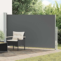 vidaXL Utfällbar sidomarkis Antracit 300 x 180 cm Polyester