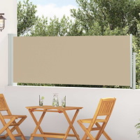 vidaXL Utfällbar sidomarkis Beige 500 x 100 cm Polyester