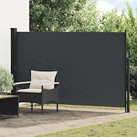 vidaXL Utfällbar sidomarkis Svart 300 x 170 cm Polyester