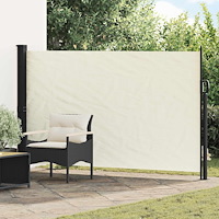 vidaXL Utfällbar sidomarkis Gräddvit 300 x 170 cm Polyester