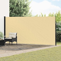 vidaXL Utfällbar sidomarkis Sand 500 x 180 cm Polyester