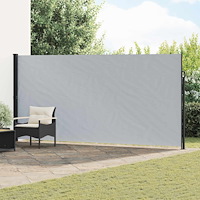 vidaXL Utfällbar sidomarkis Grå 500 x 220 cm Polyester