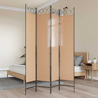 vidaXL 4-panelig rumsavskiljare Beige 160 x 200 cm Tyg