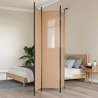 vidaXL 3-panelers rumsavdelare Beige 150 x 220 cm Tyg