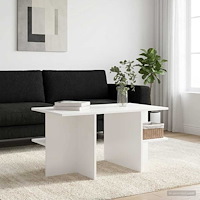 vidaXL Kaffeebord Vit 87 x 50 x 45 cm Konstruerat trä