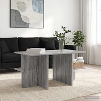 vidaXL Kaffeebord Grå sonoma-ek 87 x 50 x 45 cm Konstruerat trä