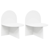 vidaXL Sängbord 2 pcs Vit 48 x 49 x 65 cm Konstruerat trä