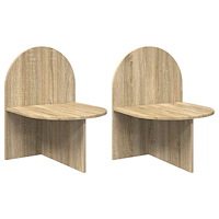 vidaXL Sängbord 2 pcs Sonoma-ek 48 x 49 x 65 cm Konstruerat trä