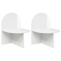vidaXL Sängbord 2 pcs Vit högglans 48 x 49 x 65 cm Konstruerat trä