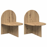 vidaXL Sängbord 2 pcs Artisan-ek 48 x 49 x 65 cm Konstruerat trä