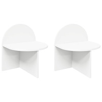 vidaXL Sängbord 2 pcs Vit 40 x 35,5 x 45,5 cm Konstruerat trä