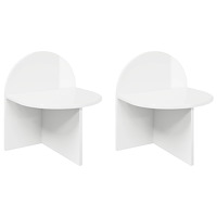 vidaXL Sängbord 2 pcs Vit högglans 40 x 35,5 x 45,5 cm Konstruerat trä