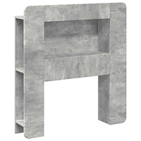 vidaXL Sänggavelsskåp med lagring Betonggrå Konstruerat trä