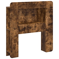 vidaXL Sänggavelsskåp med lagring Rökt ek Konstruerat trä