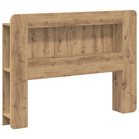 vidaXL Sänggavelsskåp med lagring Artisan-ek Konstruerat trä