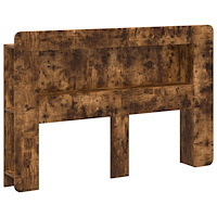 vidaXL Sänggavelsskåp med lagring Rökt ek Konstruerat trä