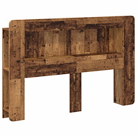 vidaXL Sänggavelsskåp med lagring Gammalt trä Konstruerat trä