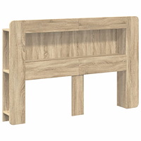 vidaXL Sänggavelsskåp med lagring Sonoma-ek Konstruerat trä