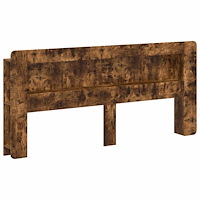 vidaXL Sänggavelsskåp med lagring Rökt ek Konstruerat trä