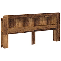 vidaXL Sänggavelsskåp med lagring Gammalt trä Konstruerat trä